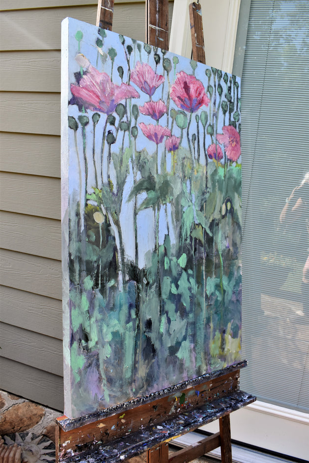 Poppies by Mary Pratt |  Side View of Artwork 