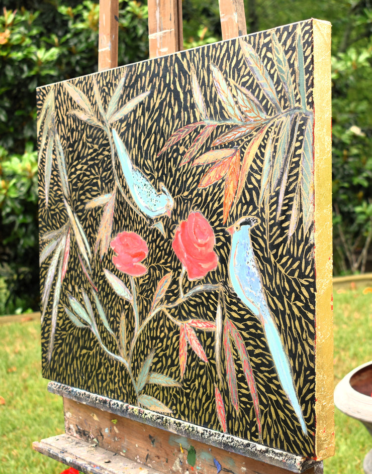 Static and Gold by Mary Pratt |  Side View of Artwork 
