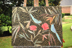Original art for sale at UGallery.com | Static and Gold by Mary Pratt | $1,350 | oil painting | 22' h x 28' w | thumbnail 3