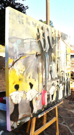 The Intersection of Fellini by Mary Pratt |  Side View of Artwork 