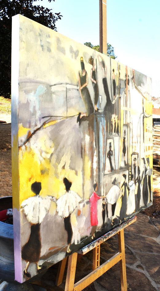 The Intersection of Fellini by Mary Pratt |  Side View of Artwork 