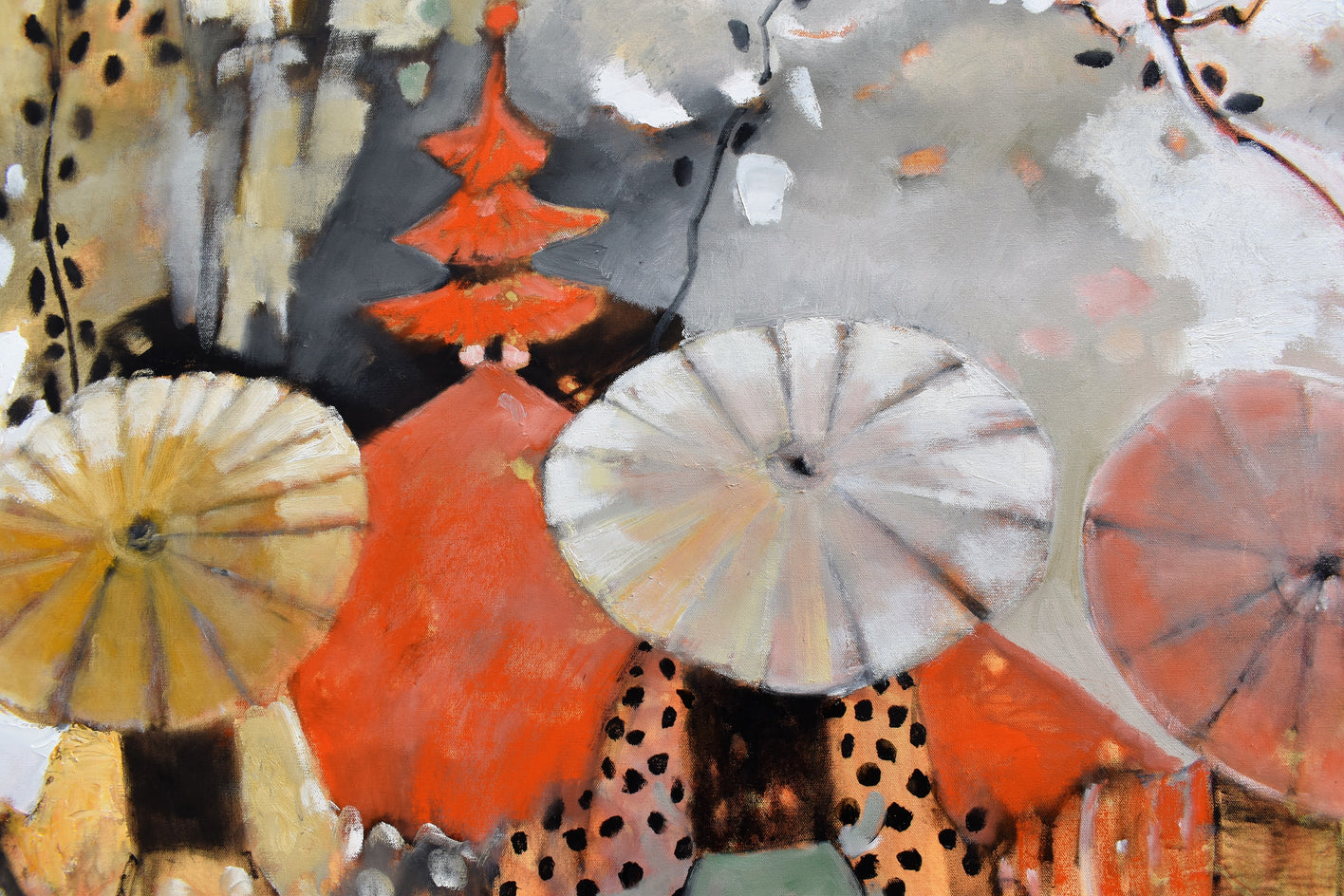 The Red Temple by Mary Pratt |  Closeup View of Artwork 