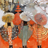 Original art for sale at UGallery.com | The Red Temple by Mary Pratt | $3,600 | oil painting | 48' h x 48' w | thumbnail 1