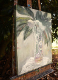Original art for sale at UGallery.com | Tonal Floral by Mary Pratt | $1,575 | oil painting | 28' h x 22' w | thumbnail 2