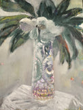 Original art for sale at UGallery.com | Tonal Floral by Mary Pratt | $1,575 | oil painting | 28' h x 22' w | thumbnail 1