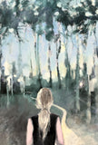 Original art for sale at UGallery.com | Twilight by Mary Pratt | $2,400 | oil painting | 48' h x 24' w | thumbnail 4