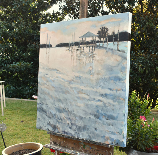Tybee Light by Mary Pratt |  Side View of Artwork 