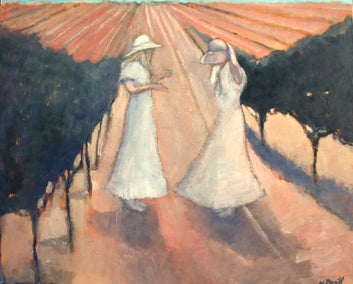 oil painting by Mary Pratt titled Vineyard Musing