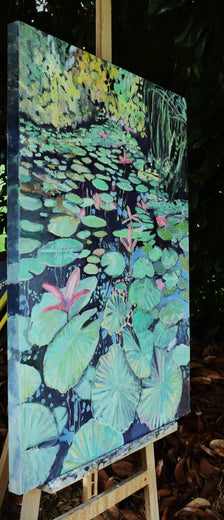 Water Lily Spa by Mary Pratt |  Side View of Artwork 