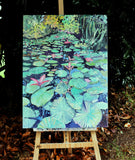 Original art for sale at UGallery.com | Water Lily Spa by Mary Pratt | $1,975 | oil painting | 40' h x 30' w | thumbnail 3