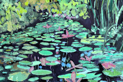 Original art for sale at UGallery.com | Water Lily Spa by Mary Pratt | $1,975 | oil painting | 40' h x 30' w | thumbnail 4