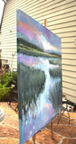 Original art for sale at UGallery.com | Watery by Mary Pratt | $3,900 | oil painting | 48' h x 48' w | thumbnail 2
