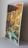 Original art for sale at UGallery.com | Autumn Foliage and Traditional Japanese Buildings by Masato Watanabe | $1,400 | watercolor painting | 16' h x 12' w | thumbnail 2