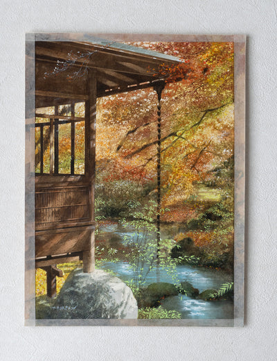 Autumn Foliage and Traditional Japanese Buildings by Masato Watanabe |  Context View of Artwork 