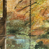 Original art for sale at UGallery.com | Autumn Foliage and Traditional Japanese Buildings by Masato Watanabe | $1,400 | watercolor painting | 16' h x 12' w | thumbnail 4