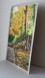 Original art for sale at UGallery.com | Autumn Light Along the Forest Path by Masato Watanabe | $1,350 | watercolor painting | 16' h x 12' w | thumbnail 2