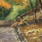 Original art for sale at UGallery.com | Autumn Light Along the Forest Path by Masato Watanabe | $1,350 | watercolor painting | 16' h x 12' w | thumbnail 4