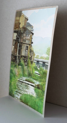 Early Summer Along the Kamogawa by Masato Watanabe |  Side View of Artwork 