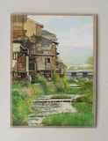 Original art for sale at UGallery.com | Early Summer Along the Kamogawa by Masato Watanabe | $1,250 | watercolor painting | 16' h x 12' w | thumbnail 3