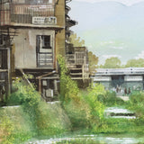 Original art for sale at UGallery.com | Early Summer Along the Kamogawa by Masato Watanabe | $1,250 | watercolor painting | 16' h x 12' w | thumbnail 4