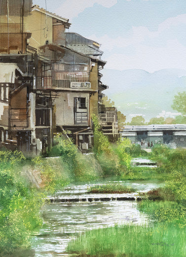 Early Summer Along the Kamogawa by Masato Watanabe |  Artwork Main Image 