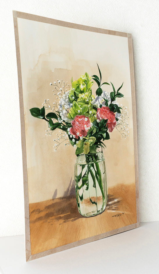 Floral Harmony in Light by Masato Watanabe |  Side View of Artwork 