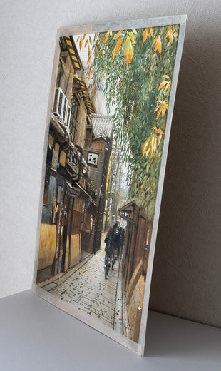 Quiet Afternoon in Gion by Masato Watanabe |  Side View of Artwork 