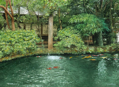 watercolor painting by Masato Watanabe titled Silence of a Moment