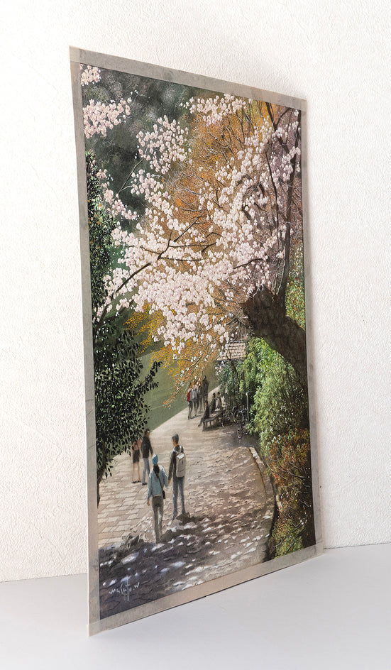 Spring Path in Arashiyama, Kyoto by Masato Watanabe |  Side View of Artwork 