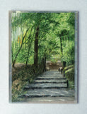Original art for sale at UGallery.com | Stone-Paved Path Leading to the Temple by Masato Watanabe | $1,250 | watercolor painting | 16' h x 12' w | thumbnail 3