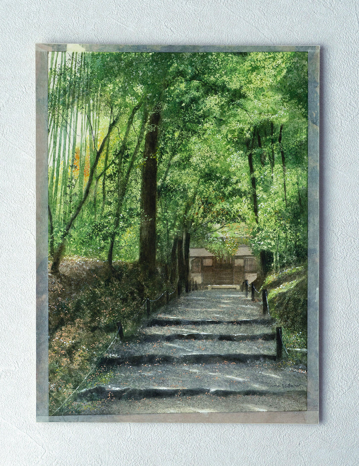 Stone-Paved Path Leading to the Temple by Masato Watanabe |  Context View of Artwork 