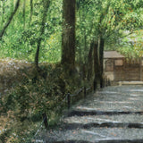 Original art for sale at UGallery.com | Stone-Paved Path Leading to the Temple by Masato Watanabe | $1,250 | watercolor painting | 16' h x 12' w | thumbnail 4