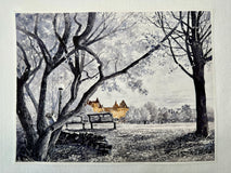 Original art for sale at UGallery.com | Major's Hill Park by Maurice Dionne | $575 | watercolor painting | 13' h x 17' w | thumbnail 2