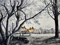 Original art for sale at UGallery.com | Major's Hill Park by Maurice Dionne | $575 | watercolor painting | 13' h x 17' w | thumbnail 1