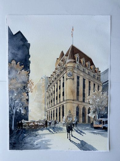 Post Office by Maurice Dionne |  Side View of Artwork 
