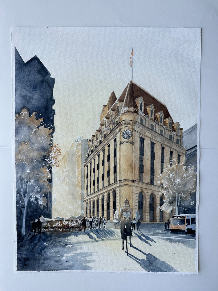 Post Office by Maurice Dionne |  Side View of Artwork 