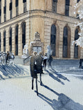 Original art for sale at UGallery.com | Post Office by Maurice Dionne | $525 | watercolor painting | 16' h x 12' w | thumbnail 4