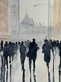 Original art for sale at UGallery.com | The Tour by Maurice Dionne | $425 | watercolor painting | 12' h x 9' w | thumbnail 4