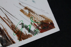 Original art for sale at UGallery.com | Charles Bridge in Snow by Maximilian Damico | $800 | watercolor painting | 20.4' h x 18.4' w | thumbnail 4