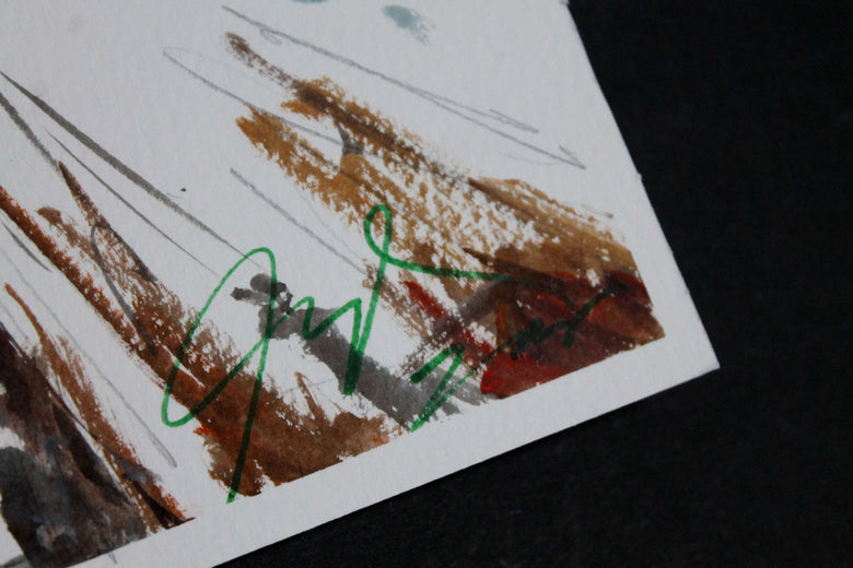 Charles Bridge in Snow by Maximilian Damico |   Closeup View of Artwork 