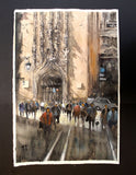 Original art for sale at UGallery.com | Gothic Portal by Maximilian Damico | $750 | watercolor painting | 23' h x 15' w | thumbnail 3
