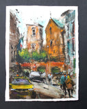 Original art for sale at UGallery.com | Napoli City Life by Maximilian Damico | $650 | watercolor painting | 15' h x 11' w | thumbnail 3