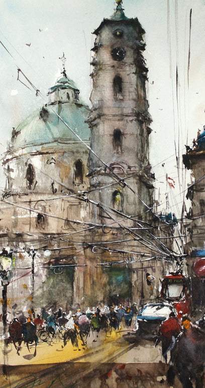 Prague St. Nicholas Tower by Maximilian Damico | Artwork Main Image