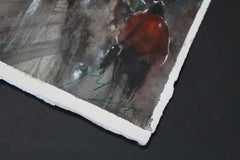 Original art for sale at UGallery.com | Raining Day in Vienna by Maximilian Damico | $650 | watercolor painting | 13.5' h x 9' w | thumbnail 2