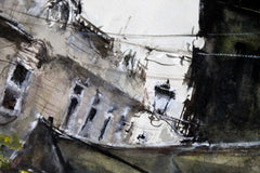 Original art for sale at UGallery.com | Raining Day in Vienna by Maximilian Damico | $650 | watercolor painting | 13.5' h x 9' w | thumbnail 4