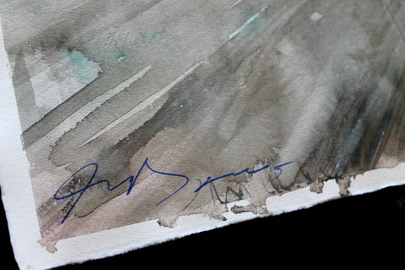 Raining in Prague by Maximilian Damico |  Side View of Artwork 