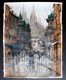 Original art for sale at UGallery.com | Romantic Raining by Maximilian Damico | $1,050 | watercolor painting | 26' h x 20' w | thumbnail 3