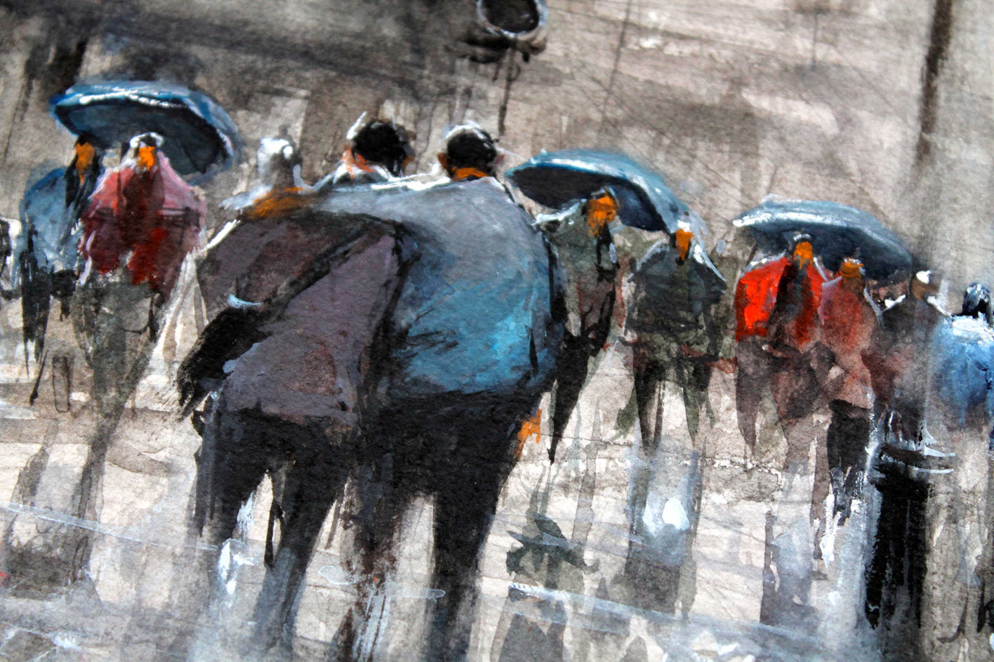 Romantic Raining by Maximilian Damico |  Closeup View of Artwork 