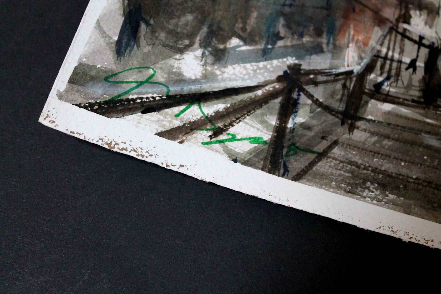 Stairs in Prague by Maximilian Damico |  Side View of Artwork 