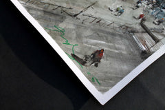 Original art for sale at UGallery.com | The Blue Mosque by Maximilian Damico | $700 | watercolor painting | 12' h x 12' w | thumbnail 2